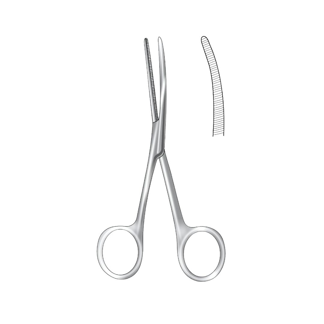 BRYANT, Swab Forceps, Curved, 13cm