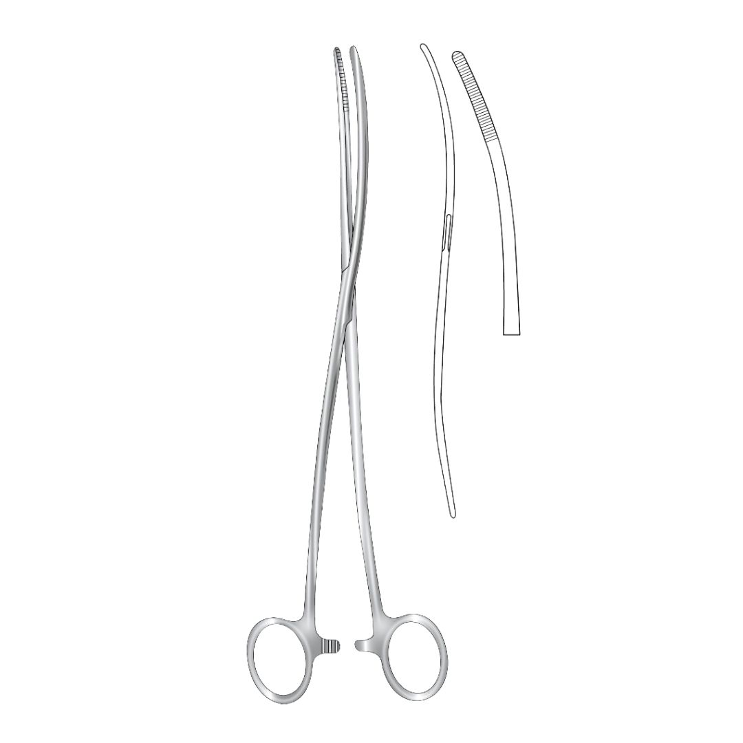BOZEMANN, Swab Forceps, S-Shape, 26cm